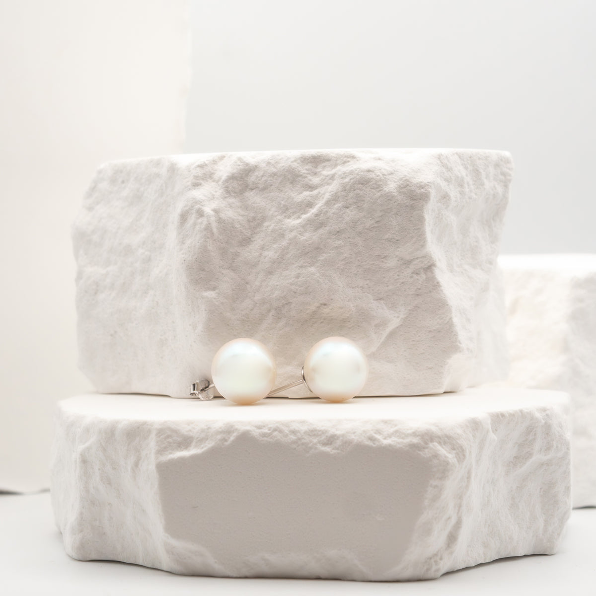 Classic Large Pearl Stud Earrings