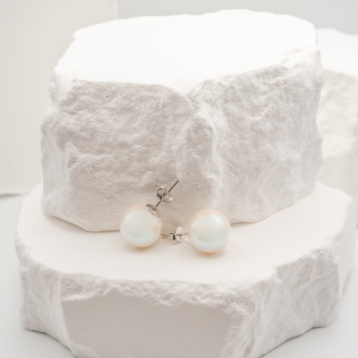 Classic Large Pearl Stud Earrings