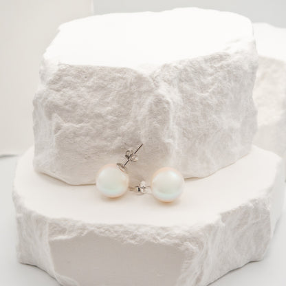 Classic Large Pearl Stud Earrings